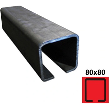 EKOfence Profil vodiaci spodný Fe, 80x80x5mm, L3m 10261