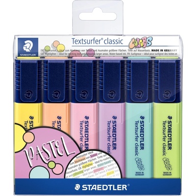 STAEDTLER Комплект текстмаркери Staedtler 364, 6 пастелни цвята (28228-А)