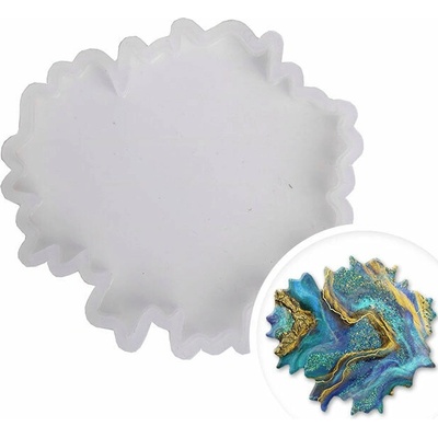 Profesionálna silikónová forma Pentart - Geoda - oválna geoda 9 x 8.5 cm
