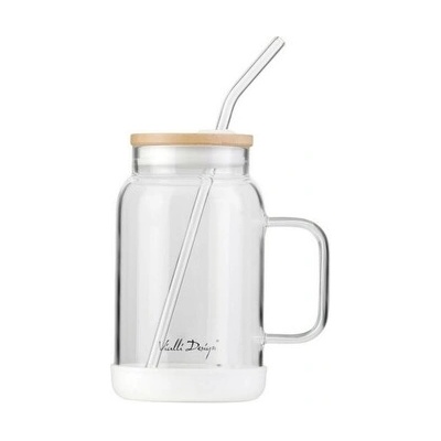 Design Vialli Hrnek s brčkem bílý FUORI 29835 600 ml