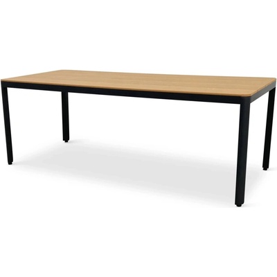 Noela Milano Záhradný stôl 205 x 90 cm, hliník/artwood, čierny/hnedý NOELA 34570792