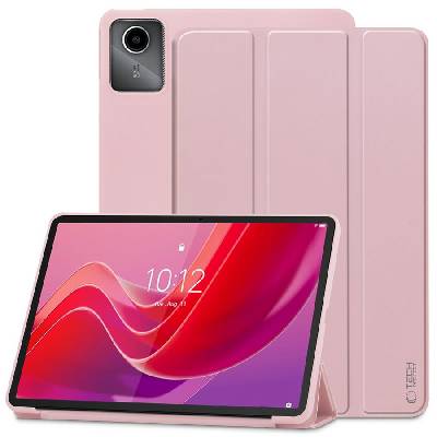 Кожен тефтер за Lenovo Tab M11 / K11e 11.0 TB-330 от Tech-Protect SmartCase - Розов (5906203691661)