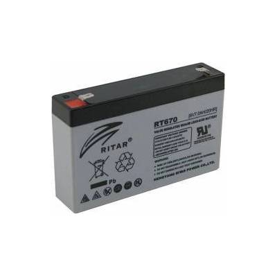 Ritar power Оловна батерия RITAR RT670, AGM, 6 V / 7 Ah - 151 / 34 / 94 mm, Терминал 1, RITAR-RT670