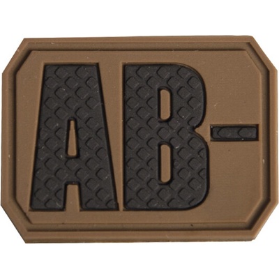 Mil-Tec Nášivka Miltec 3D Patch krvná skupina coyote AB-