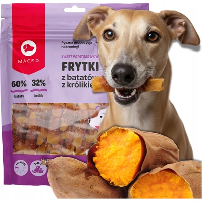 Maced hranolky ze sladkých brambor s králíkem 500 g