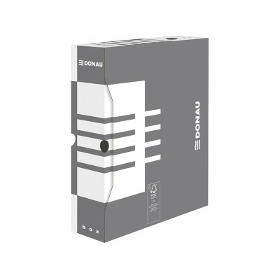 DONAU Архивен бокс Donau, 297x80x339mm, бял картон/сив (06084-А-СИВ)