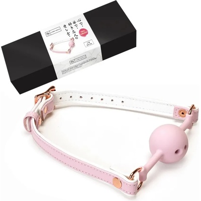 Дишаща топка за уста, регулируема - Goat Leather Ball Gag Pink (LIEBESE009)