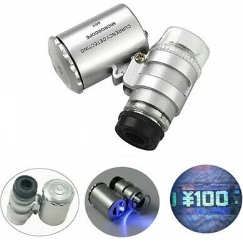 Джобен микроскоп 60× с uv и led светлина (1502)