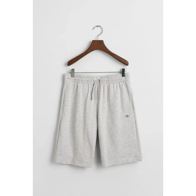 GANT SHIELD cotton SLUB shorts LIGHT GREY MELANGE