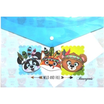 Папка джоб с копче Bourgeois А4+ Животни (1303525-P0101)