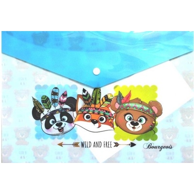 Папка джоб с копче Bourgeois А4+ Животни (1303525-P0101)