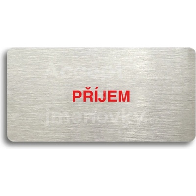 ACCEPT Piktogram PŘÍJEM - stříbrná tabulka - barevný tisk bez rámečku