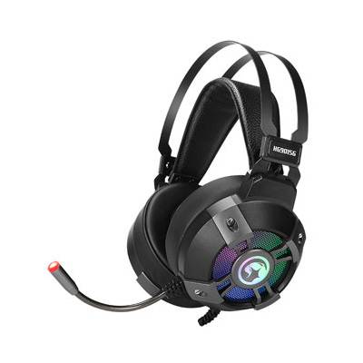 Marvo HG9015G, slúchadlá s mikrofónom, drôtováčierna, 7.1 (virtuálne), USB