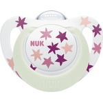Nuk Светеща силиконова залъгалка NUK - Star Night, 18 м+, розова (10739749) - ozone