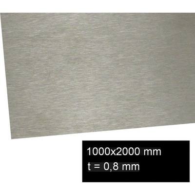 Plech nerezový brus 240 0,8 mm (1×2 m)