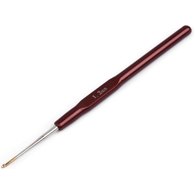 Háček na háčkování se zlatou špičkou Velikost: 1,3mm – Zboží Dáma