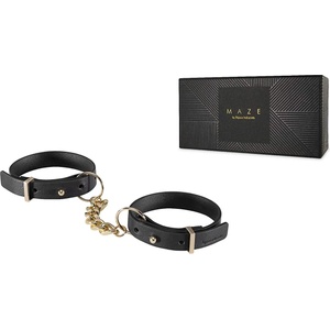  Дизайнерски гривни-белезници в черен цвят - MAZE Thincuffs Black (BIJOUX0133)