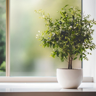 DIMEX ART Полупрозрачна прозоречна фолиа фин пясък - ширина 122 см