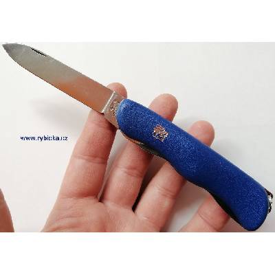Zavírací nůž Mikov PRAKTIK 115-NH-1/AK MODRÝ (Na přání značení čepele LASEREM! Oblíbený zavírací nůž s pojistkou liner lock. Volitelně lze k noži dokoupit kožené šité pouzdro černé nebo hnědé.)