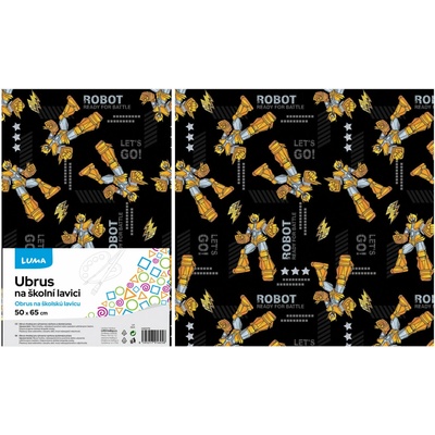 LUMA Ubrus na školní lavici Roboti – Zboží Dáma