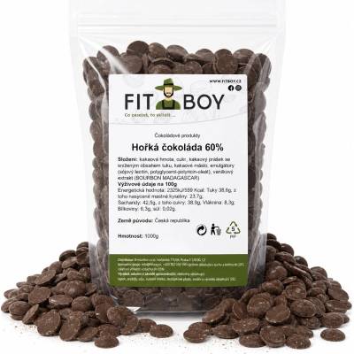 FITBOY Horká čokoláda 60% 1000g