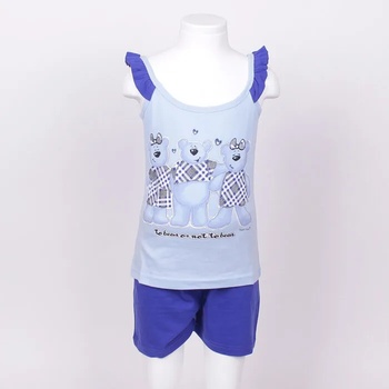 Image 1 of Детска пижама за лятото в сини тонове със сладки мечета