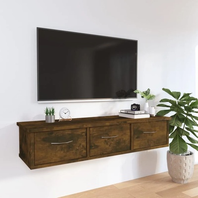 vidaXL Стенен шкаф, опушен дъб, 88x26x18, 5 см, инженерно дърво (815081)
