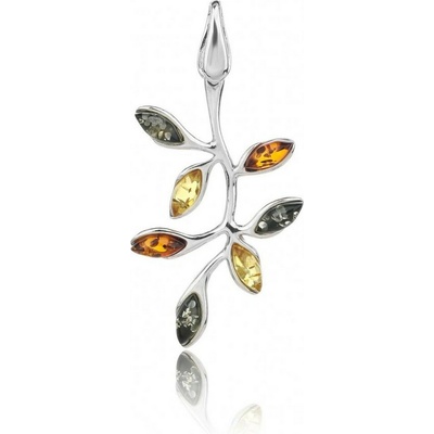 Jan Kos jewellery Stříbrný přívěsek s jantarem MHT 5825 SA00