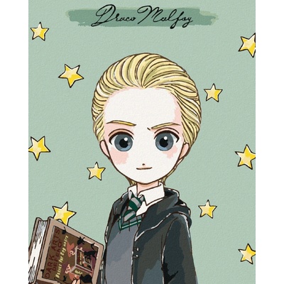 zuty Malování Podle Čísel Draco Malfoy S Knihou Harry Potter 40 x 50 Cm Plátno 8596530239482