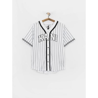Karl Kani Serif Pinstripe Baseball (white/black)