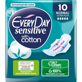 Everyday Sensitive Normal Ultra Plus Дамски превръзки, 10 броя, Everyday