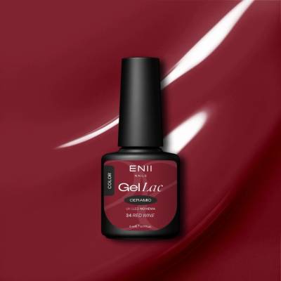 ENII NAILS Gel lak Ceramic 34 Red Wine gelový lak 5 ml