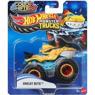 Mattel Hot Wheels Monster Trucks Color Shifters Great Bite