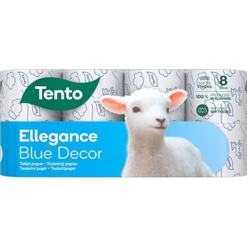 Tento Ellegance Blue Decor 3-vrstvy 8 ks