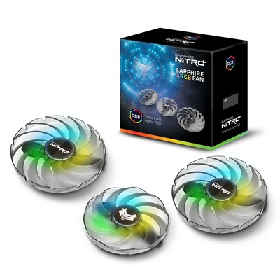 Sapphire Комплект вентилатори sapphire argb за видео карти rx6900/6800/6700 nitro+ (gear argb fan (3 in 1) for nitro+ rx6900/6800/6700 / 4n004-0)