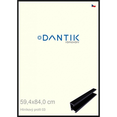 DANTIK rám na obraz 59,4x84 Černá Florentinská