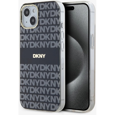 PC/TPU Repeat Pattern Tonal Stripe Magsafe Back Cover за iPhone 15 Black DKNY DKNY | Cheren | ЖЕНИ | UNI