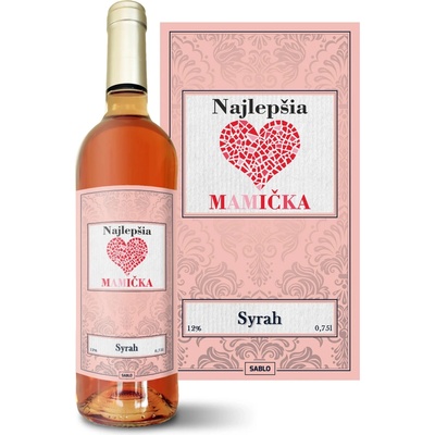 Sablio Najlepšia mamička Syrah ružové suché víno 12 % 0,75 l (čistá fľaša)