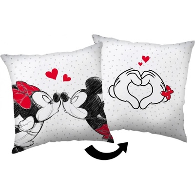 Jerry Fabrics Polštář Mickey and Minnie Love 05 40x40