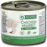 AKVATERA Nature's Protection DOG Puppy Chicken & Rabbit, консерва с пилешко и заешко месо за подрастващи кучета, Литва - 200 гр