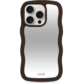 Holdit Гръб Holdit Wavy Case за iPhone 15 Pro - Chocolate/Mirror