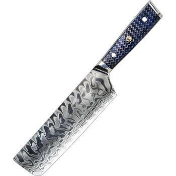 HARAHU Дамаски кухненски нож YU-37417 - Nakiri / Син KP37417 (YU-37417)