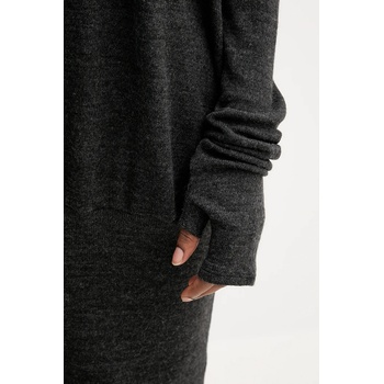 PRESSIAT Пуловер pressiat в сиво от лека материя с поло pre208fw24 (pre208fw24)