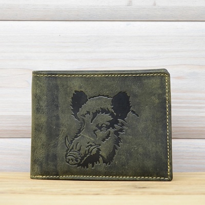 kožená peněženka s motivem divočáka Greenburry Vintage 1705-30
