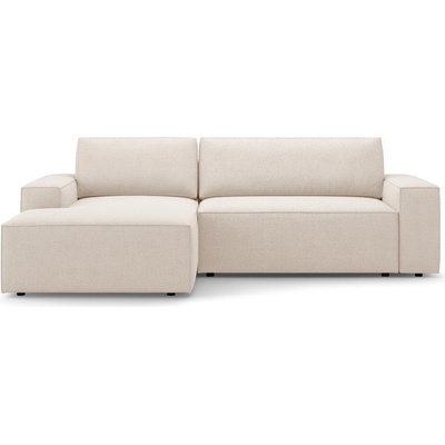 Micadoni Бежов разтегателен ъглов диван от букле (ляв ъгъл) Jodie - Micadoni Home (MIC_LCF_101_F1_JODIE2)