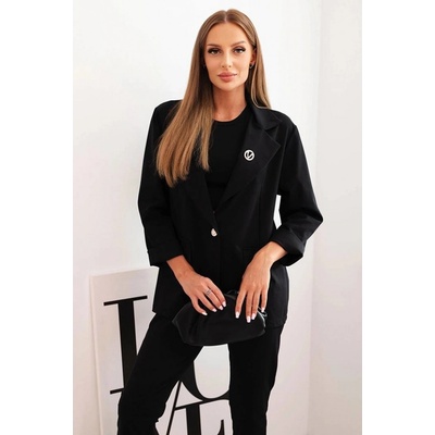 Fashionweek dámský komplet elegantní sako a kalhoty K25392 černý – Zboží Dáma