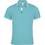 Kariban K245 / Мъжка поло тениска - светло тюркоазено/бяло/тъмносиньо XXXL (20K245p7913)