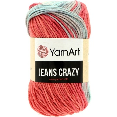YarnArt Jeans Crazy 8205 modro červená