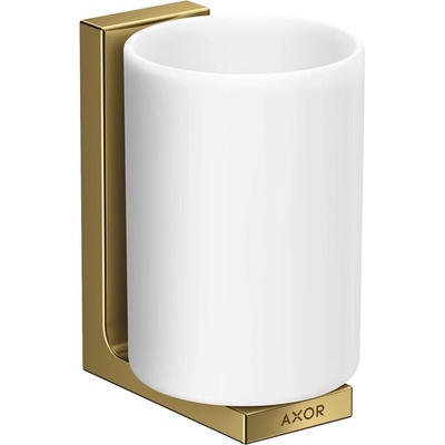 AXOR Universal Rectangular nádobka na ústnu hygienu s držiakom leštený vzhľad zlata 42604990
