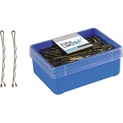 Vlnitá sponka Eurostil Professional - 5 cm, zlatá - 300 ks (01610) – Zbozi.Blesk.cz